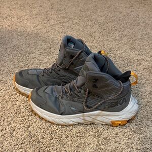 Hoka Men's Gray and Yellow Athletic Shoes